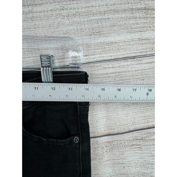 American Eagle Button Fly Festival Flare Jeans Womens 6 Regular Black Stretch - Picture 11 of 12